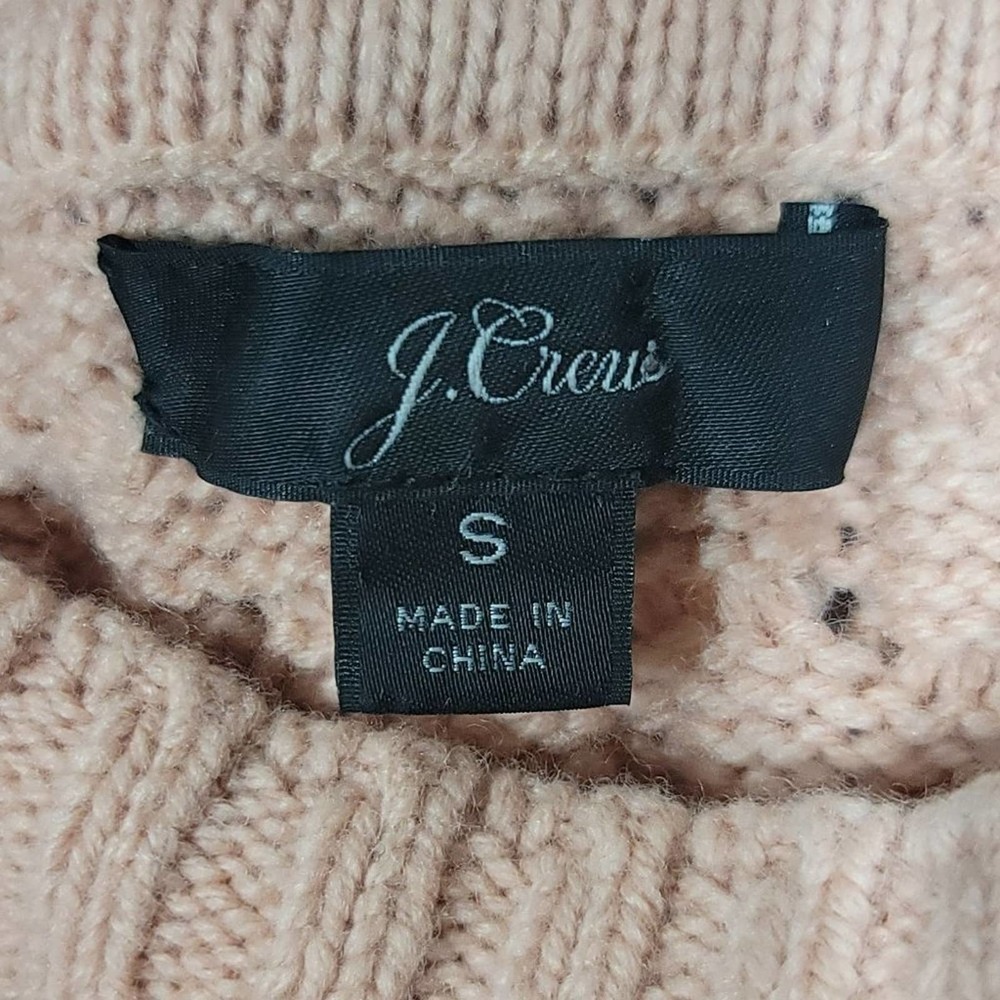 J. Crew Wool Patchwork Cable Knit Oversize Slit B… - image 3